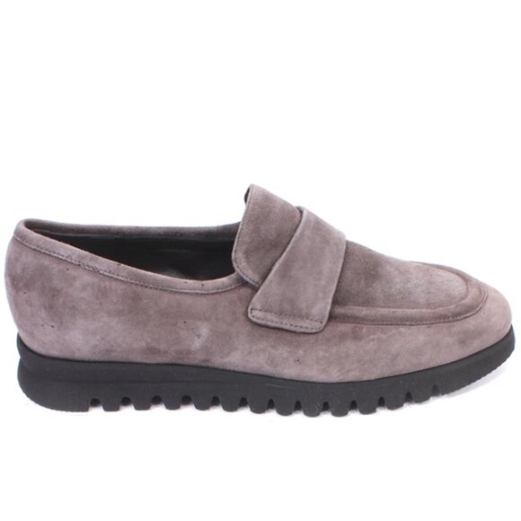 Luca Grossi 371f Gray Leather Platform Loafer Comfort Shoes - Picture 3 of 8